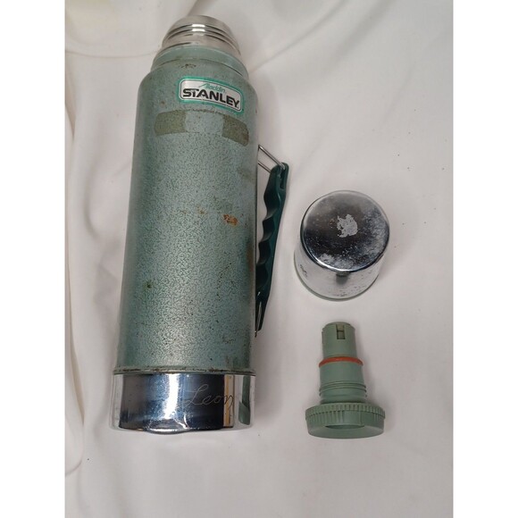 Stanley Aladdin A-944DH Quart Vacuum Bottle - Green Hammertone Finish Vintage - Picture 11 of 11